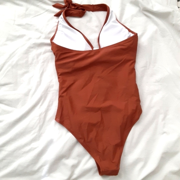 Brown one piece swimsuit, S - Picture 2 of 5